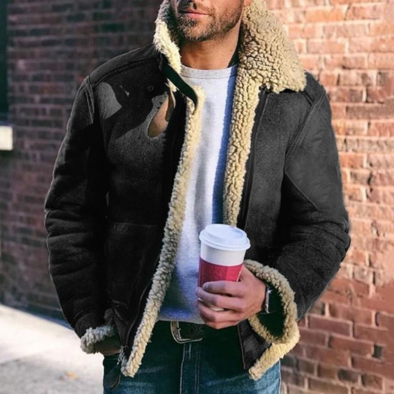 Harper - Warm winter leather jacket in rugged style