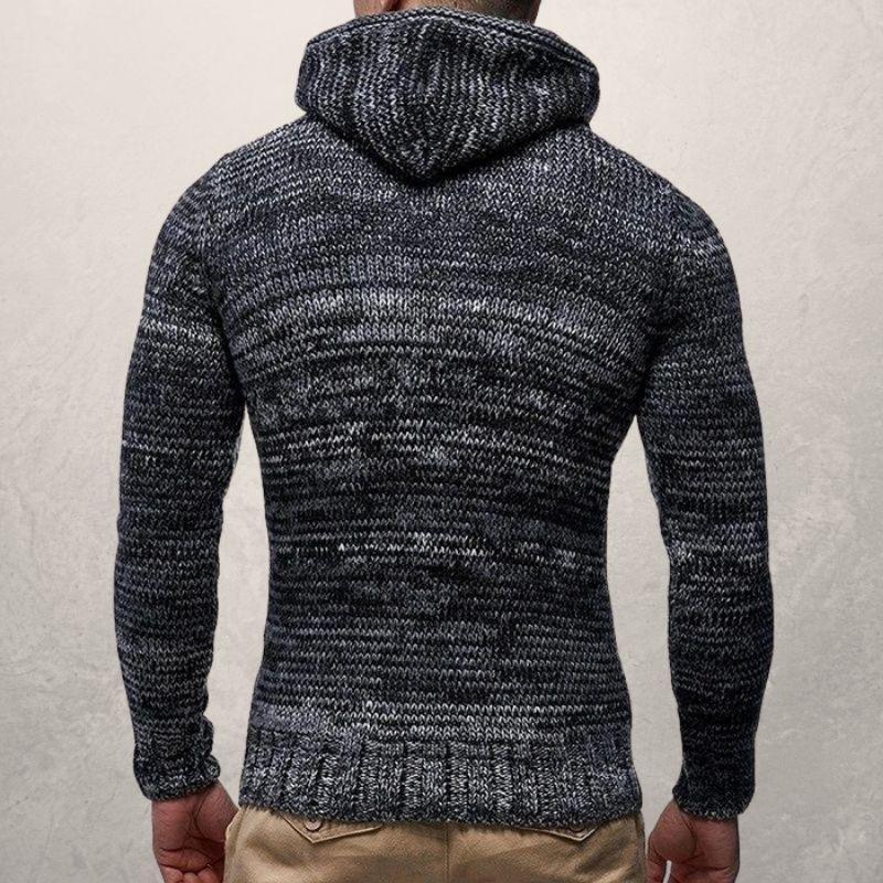 Adam Wool Cable Knit Hooded Sweater | Slim Fit Sweater