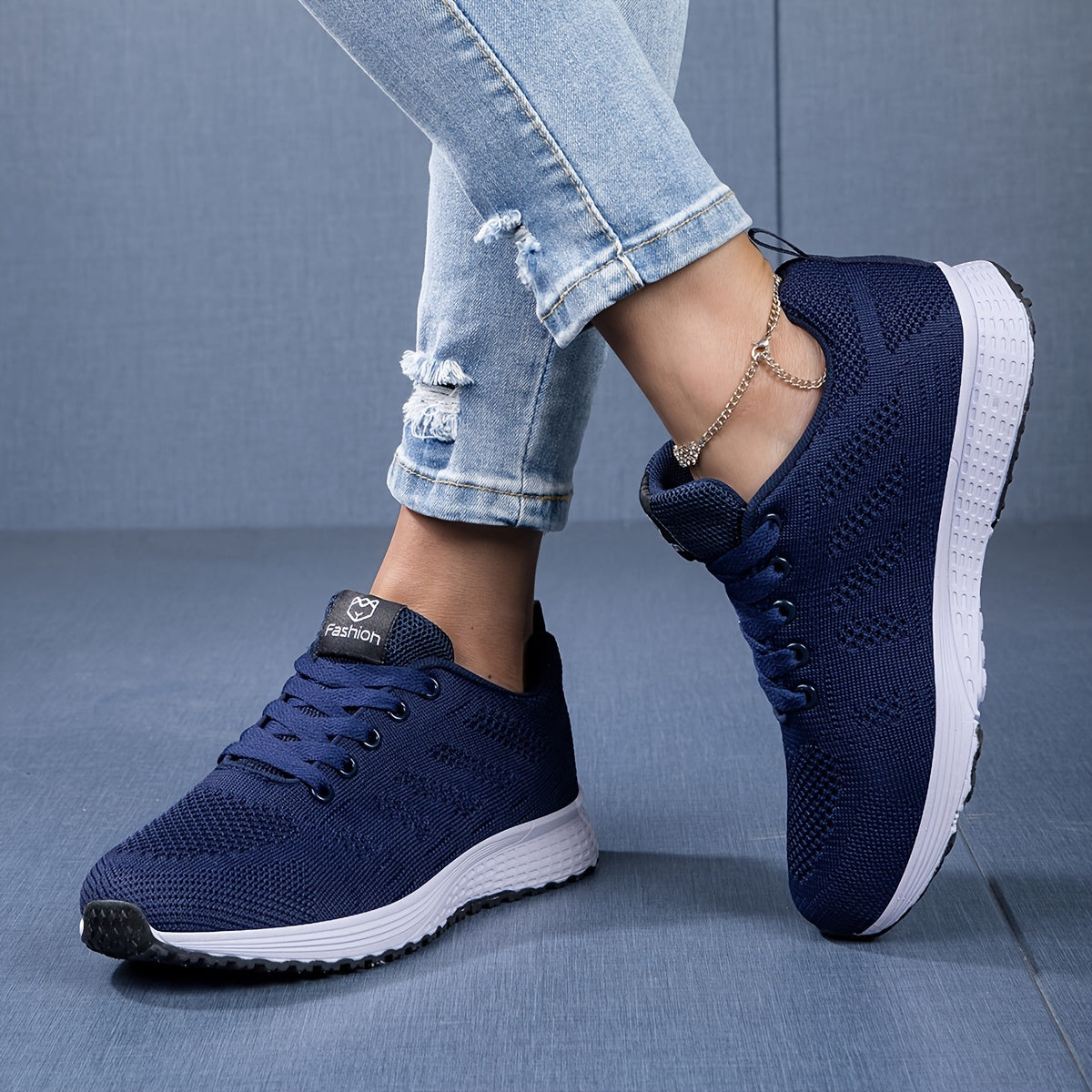 Women's Sneakers – Athletic Fit – Breathable Mesh – Padded Comfort – Lacing