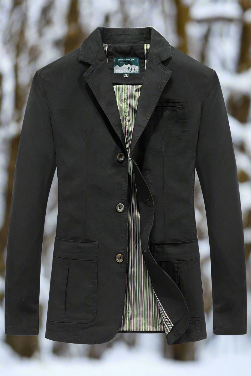 Men's Blazer - Single-Breasted Lightweight Design - Relaxed Fit - Notch Lapel