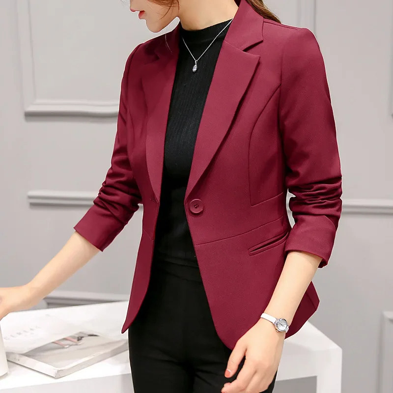 Women's Blazer – Tailored Fit – Structured Silhouette – Single Button Formal