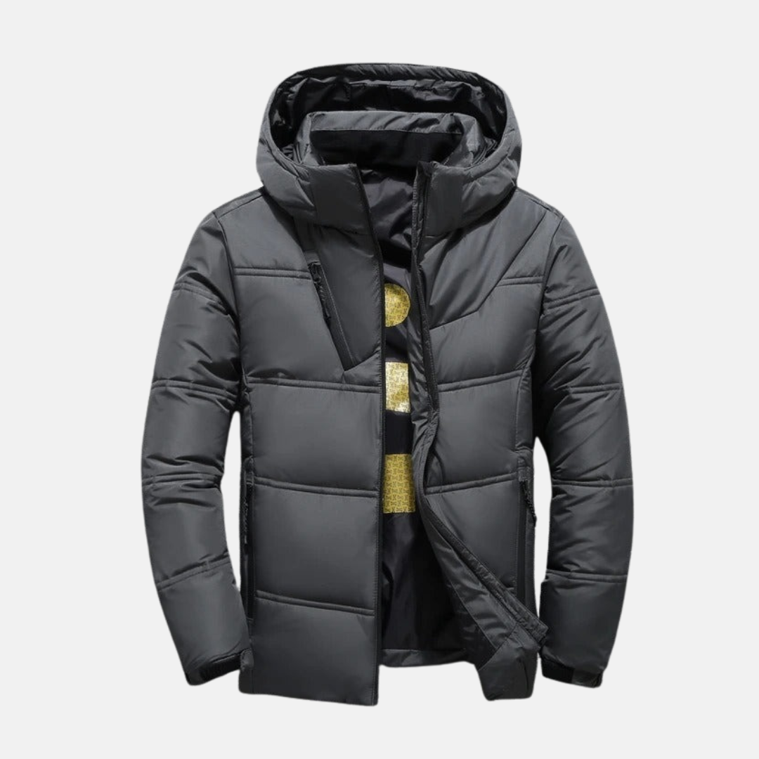 Men’s Jacket - Synthetic - Quilted Construction - Hooded - Hip Length
