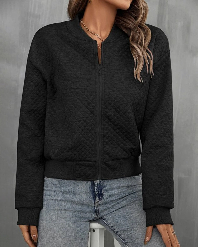 Women's Jacket – Quilted – Relaxed Fit – Soft Texture – Zipper Closure