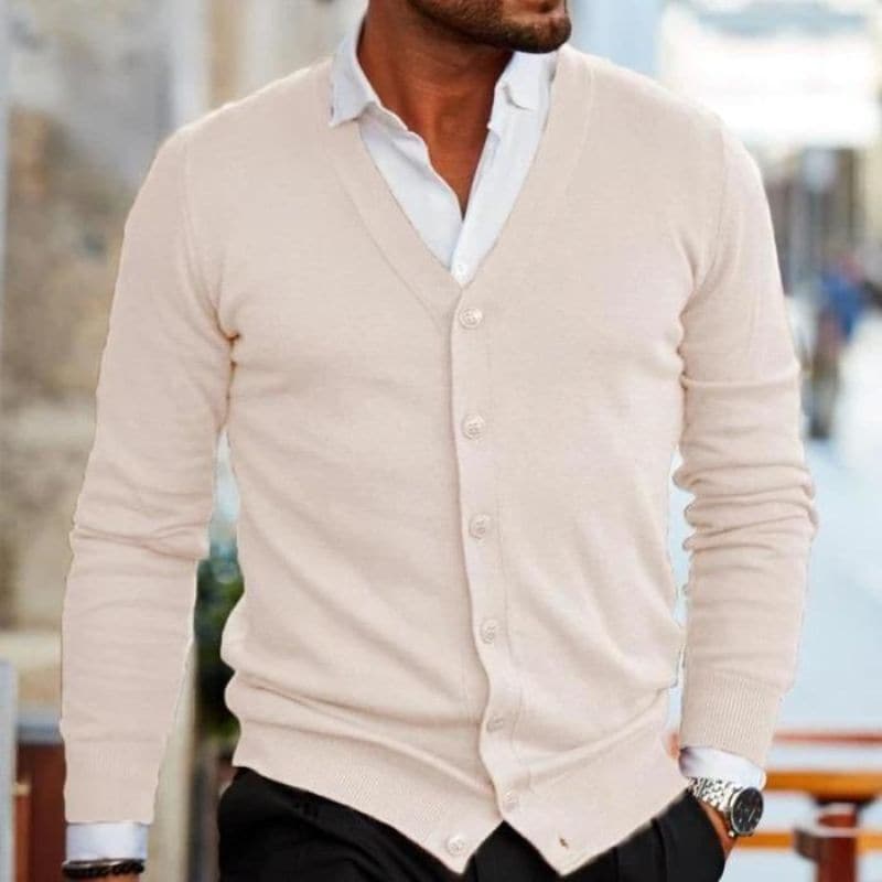 Jacques - Fashionable business cardigan with button placket