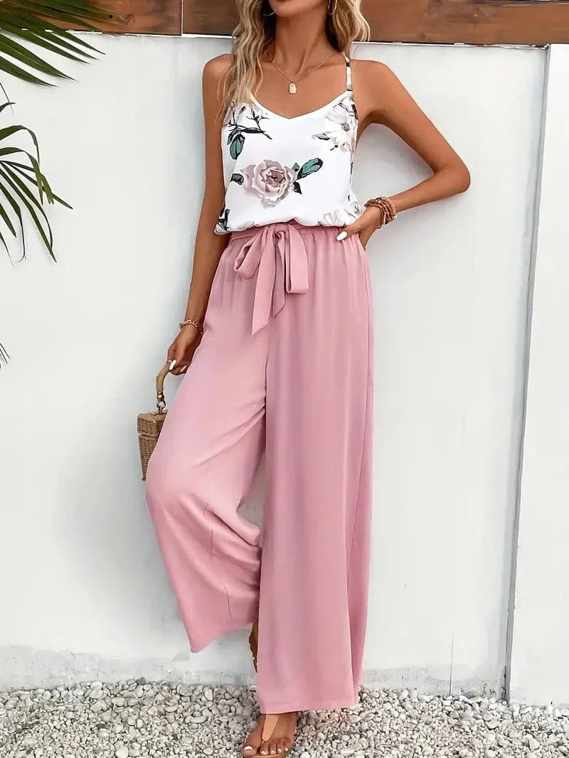 Women's Wide Pants – High Waist – Comfortable Fit – Light and Airy Fabric