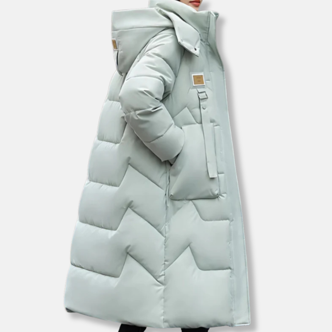 Rose Oversized Long Puffer Coat | Quilted Long Puffer Coat