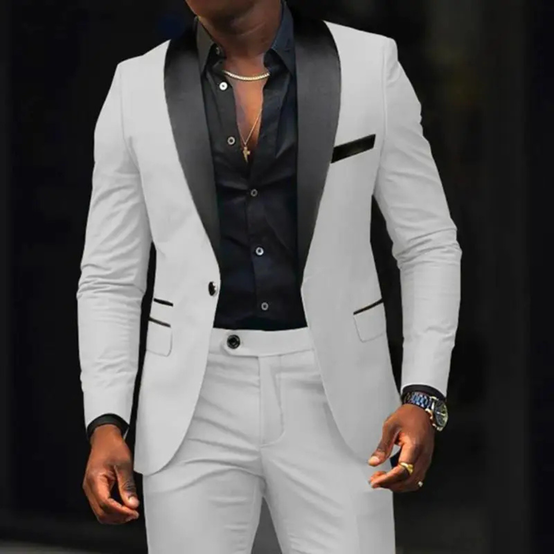 Men's Suit – Slim Fit – Satin Shawl Collar – Two-Piece Formal Set