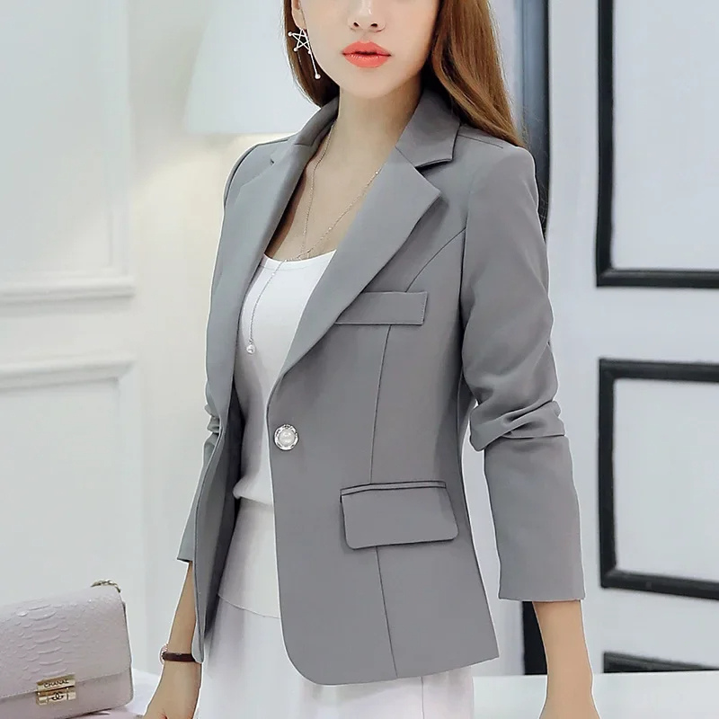 Women's Blazer – Tailored Fit – Structured Silhouette – Single Button Formal