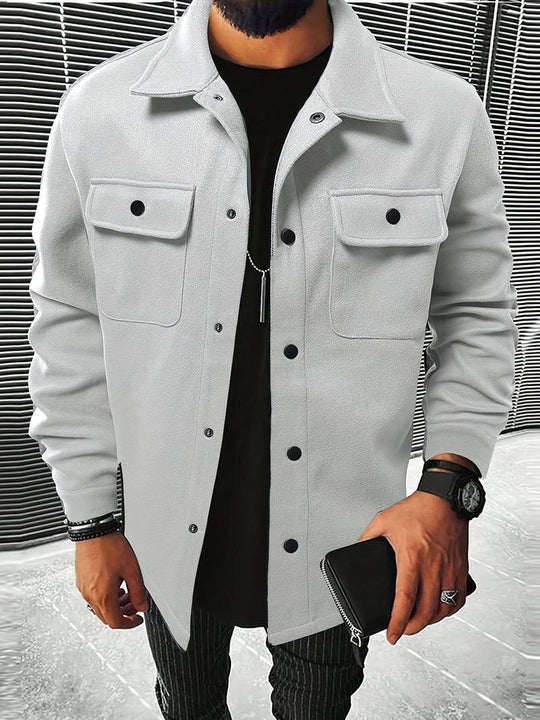 Men's Jacket – Structured Fit – Luxurious Fabric – Chest Pockets – Everyday Style