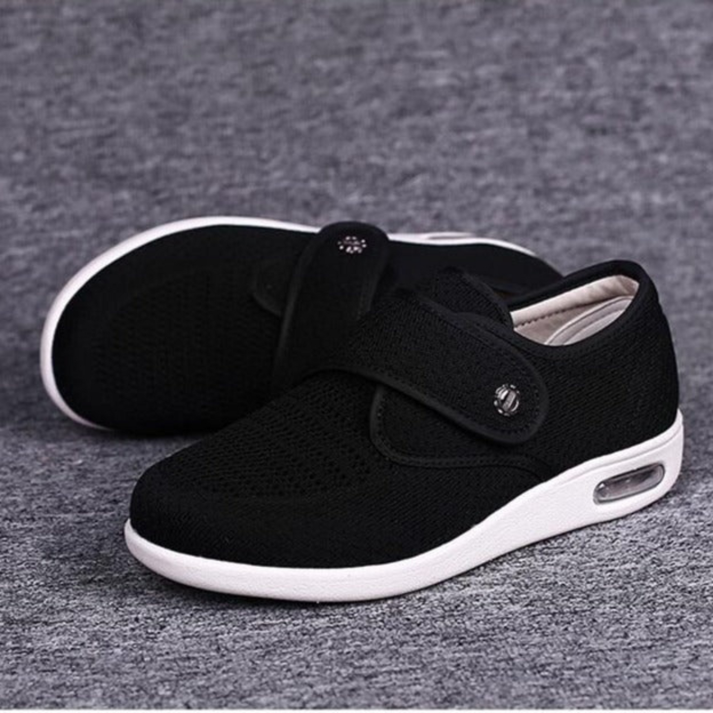 Women's Sneakers – Wide Fit – Adjustable Strap – Breathable Cushioning