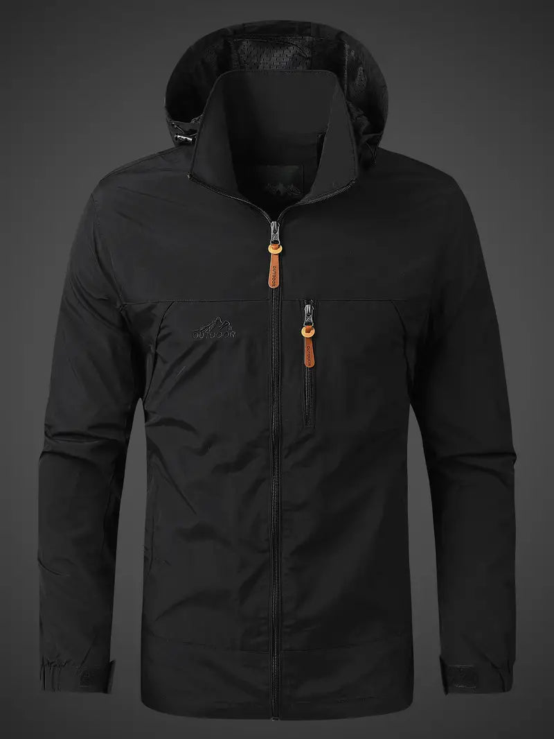 Men's Jacket for Outdoor Use – Structured Fit – Waterproof – Adjustable Hood – Breathable