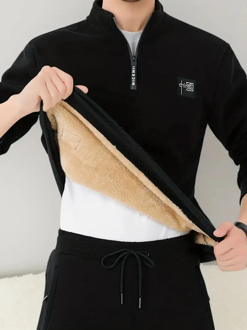 Men's Sweater - High Collar - Zipper - Regular Fit - Comfortable Casual Style