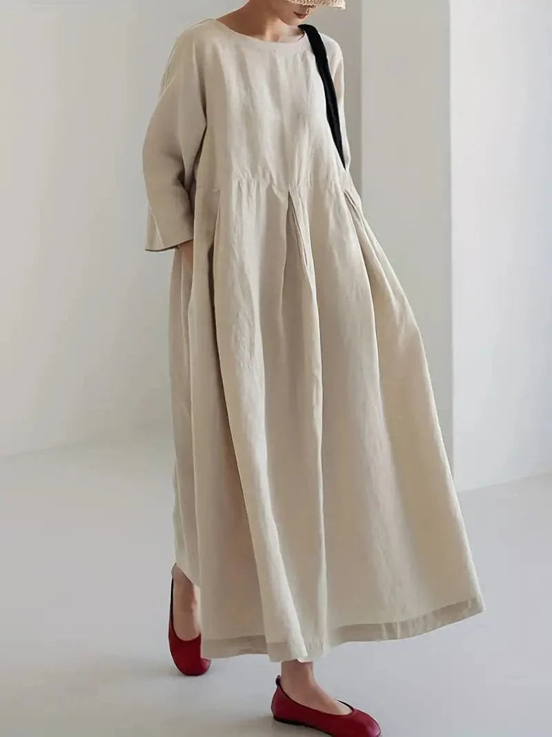 Era - Wide Maxi Dress in High-Quality Material