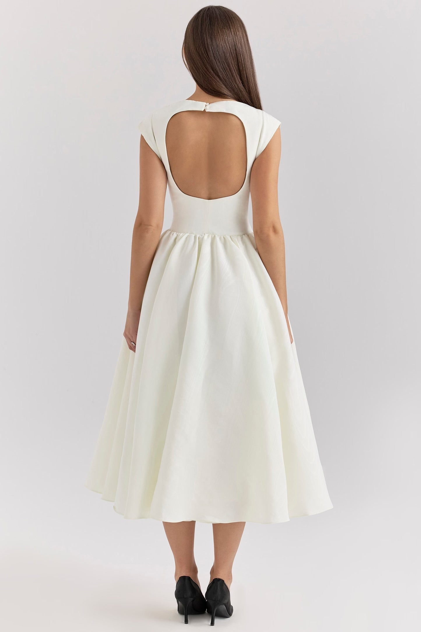 Dress for Women – Satin-like Fabric – Sleeveless – A-line Fit – Midi Length
