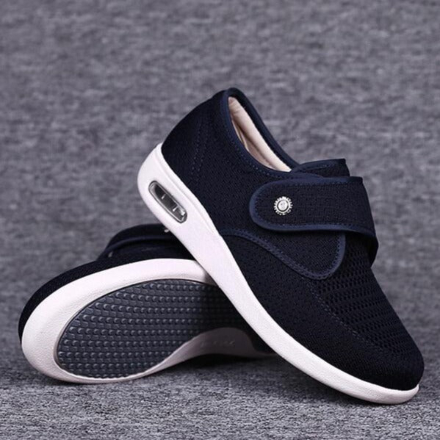 Women's Sneakers – Wide Fit – Adjustable Strap – Breathable Cushioning