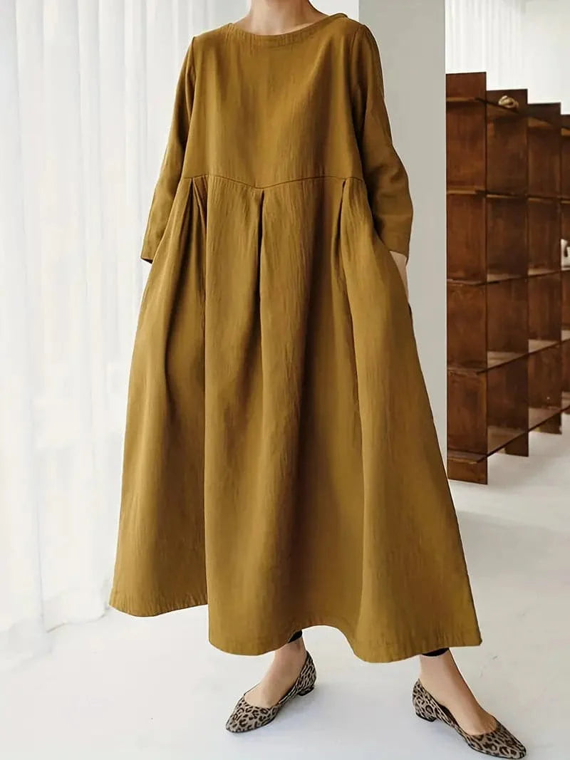 Era - Wide Maxi Dress in High-Quality Material