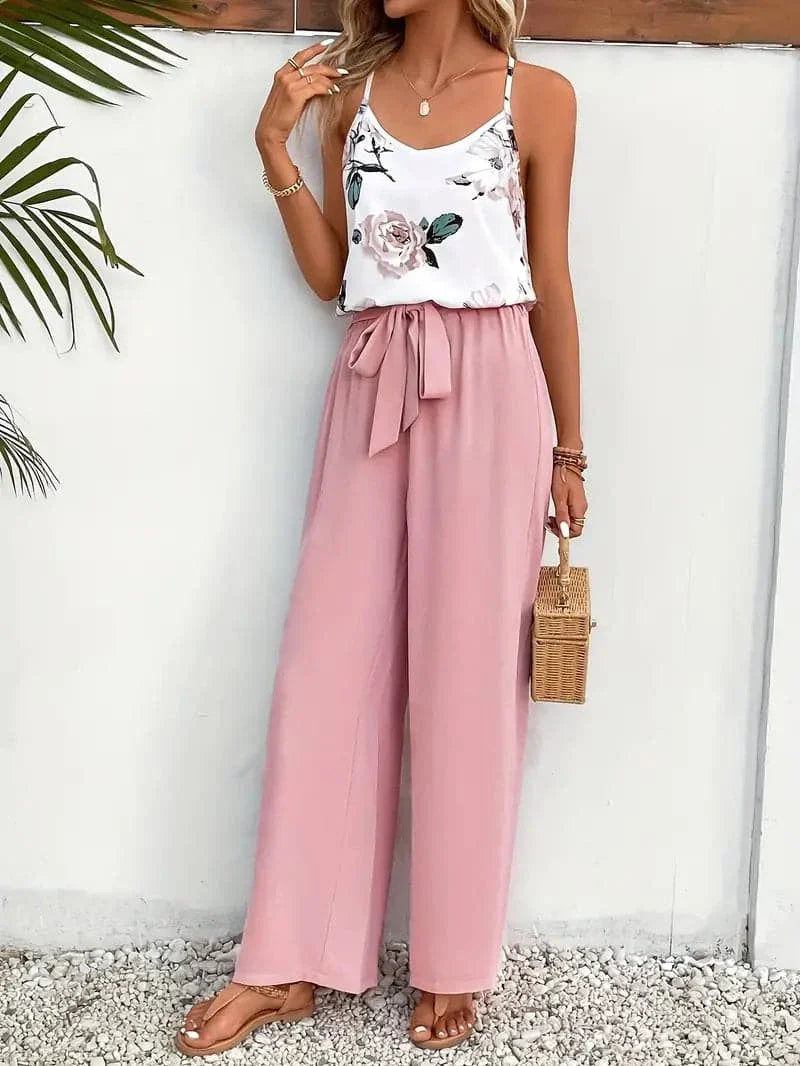 Women's Wide Pants – High Waist – Comfortable Fit – Light and Airy Fabric