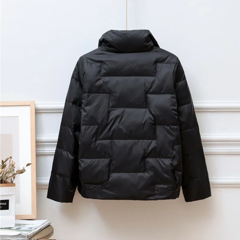 Viola Quilted Puffer | Turtleneck Puffer Jacket