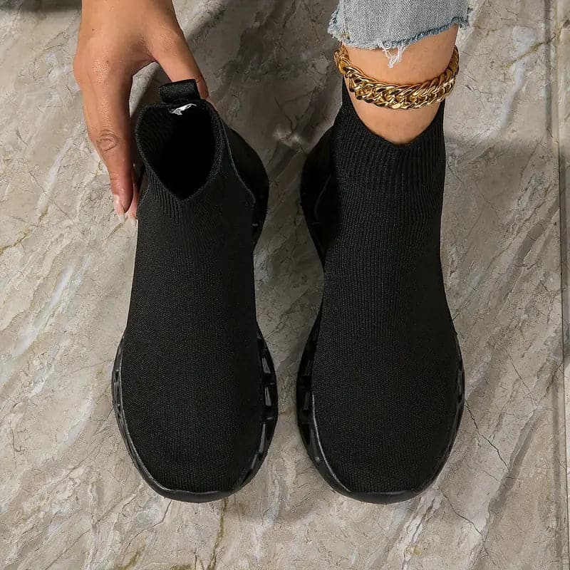Women`s Sock Sneakers – Lightweight – Knitted Upper – Flexible and Breathable – High Comfort