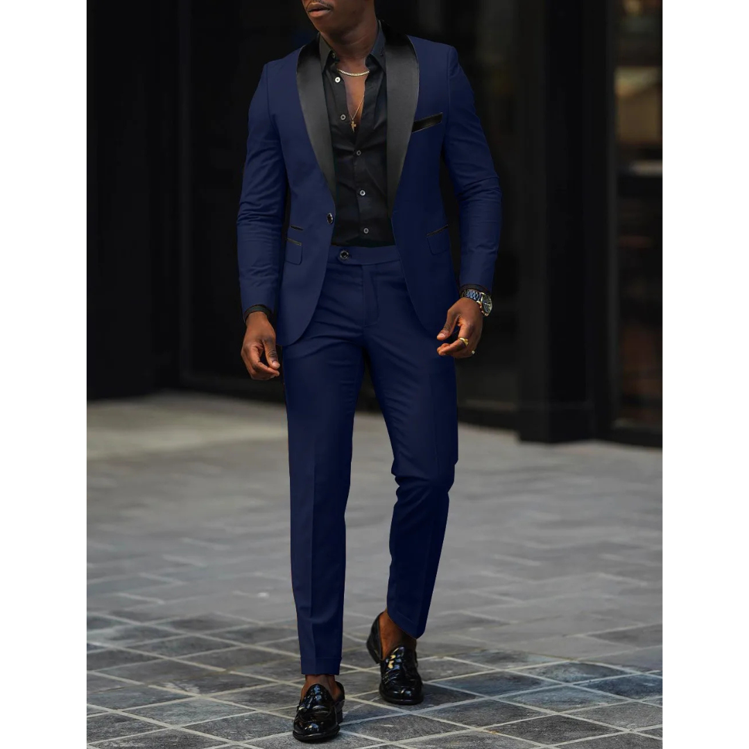 Men's Suit – Slim Fit – Satin Shawl Collar – Two-Piece Formal Set