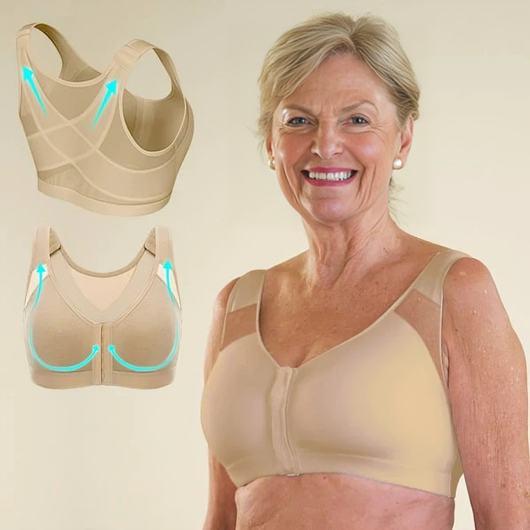 Women's Bra – Full Coverage – Front Closure – Breathable Mesh – Wireless Comfort