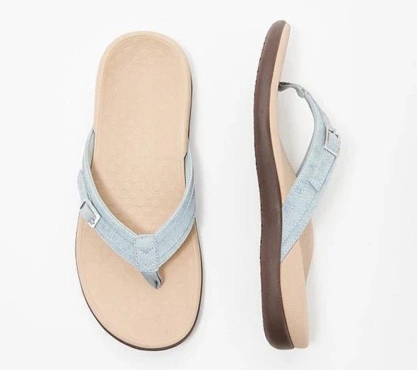 Women's Flip-Flops – Orthopedic Support – Padded Sole – Adjustable Strap