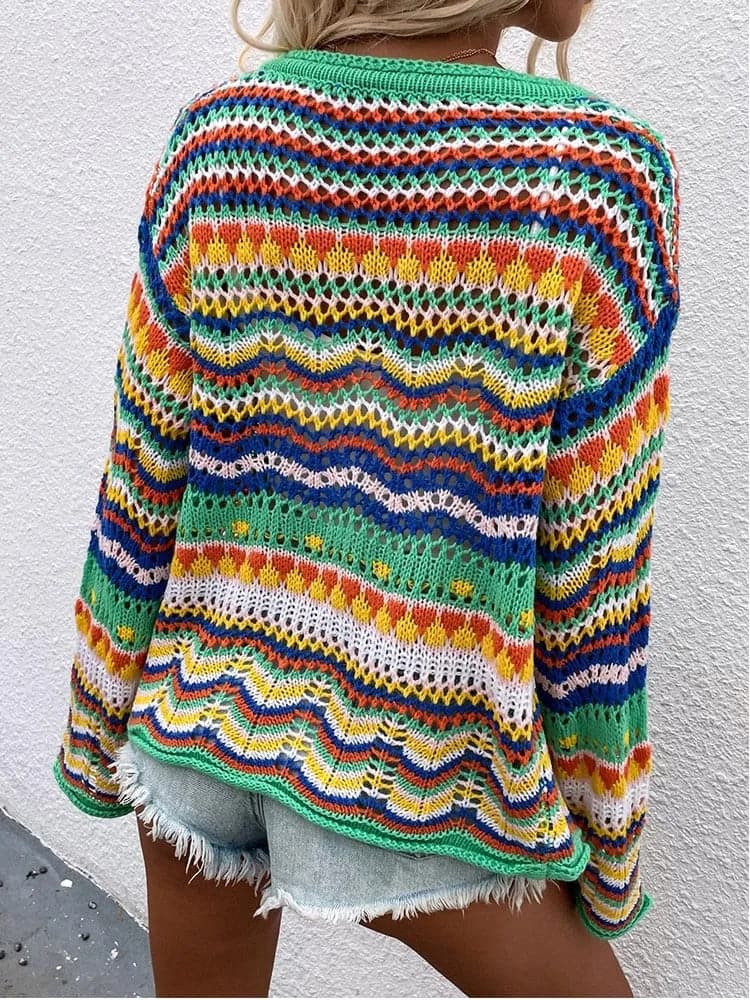Jenny - Multicolored and Comfortable Spring Cardigan