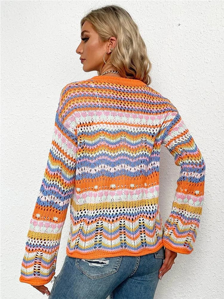 Jenny - Multicolored and Comfortable Spring Cardigan