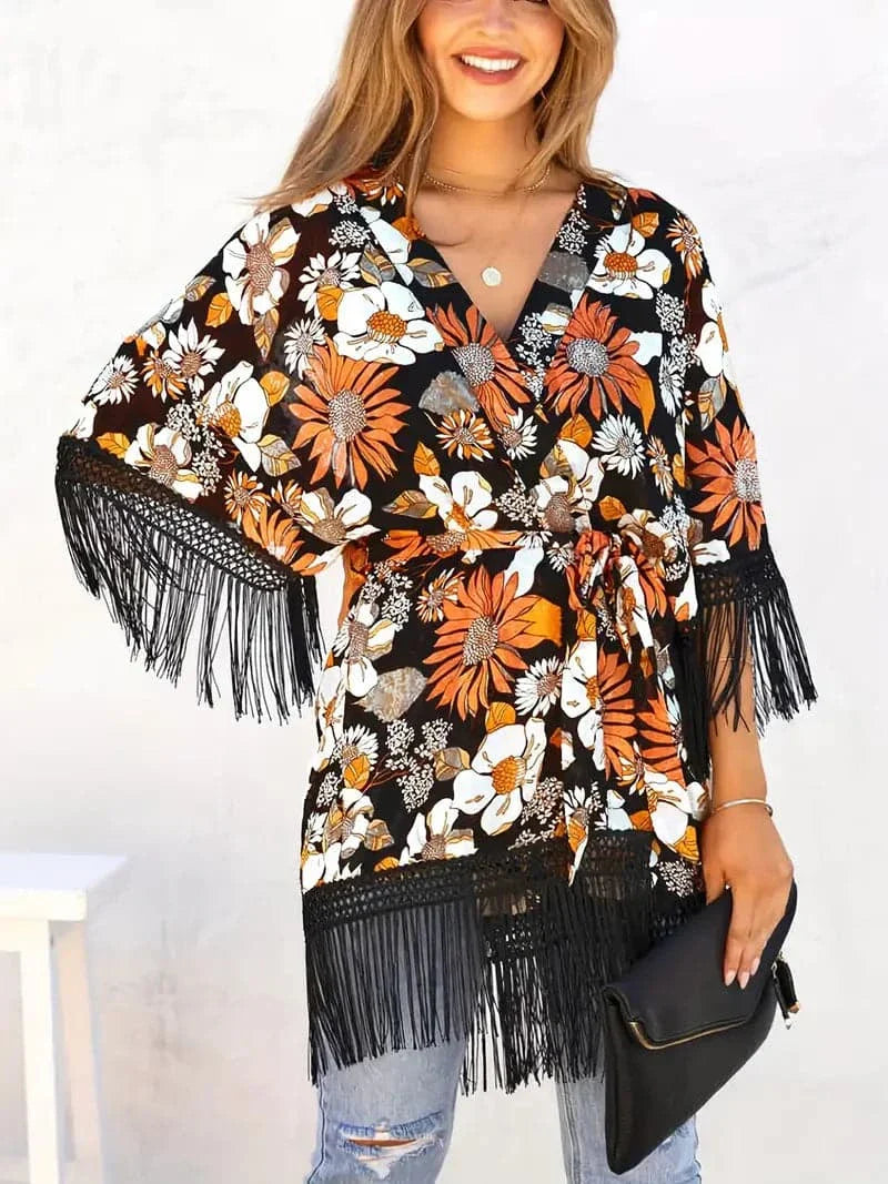 Hannah - Moderne boho-strikkejakke