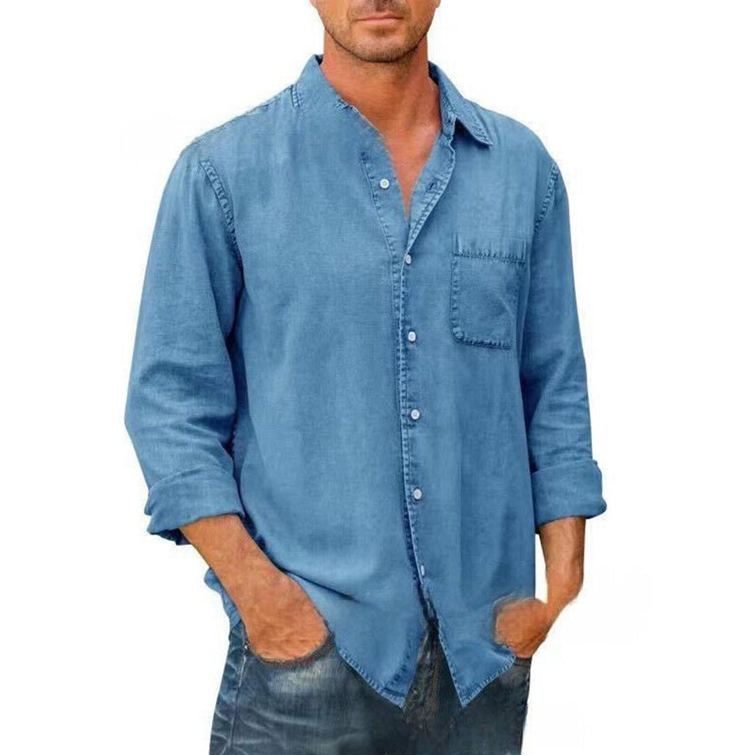 Men's Shirt – Relaxed Fit – Breathable Fabric – Button Closure – Chest Pocket