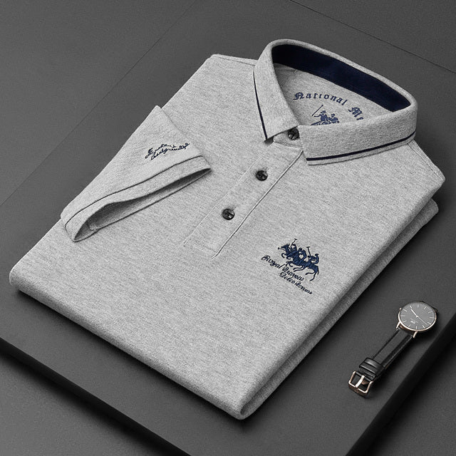 Men's Polo Shirt – Regular Fit – Soft Knit – Short-Sleeved – Embroidered Detailing