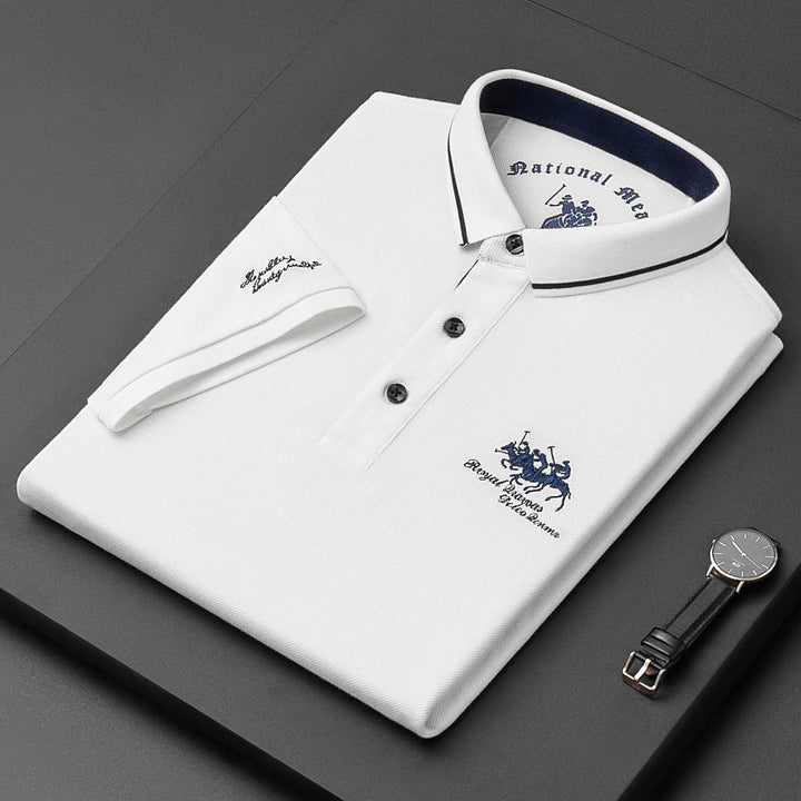 Men's Polo Shirt – Regular Fit – Soft Knit – Short-Sleeved – Embroidered Detailing