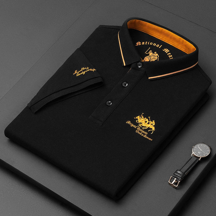 Men's Polo Shirt – Regular Fit – Soft Knit – Short-Sleeved – Embroidered Detailing