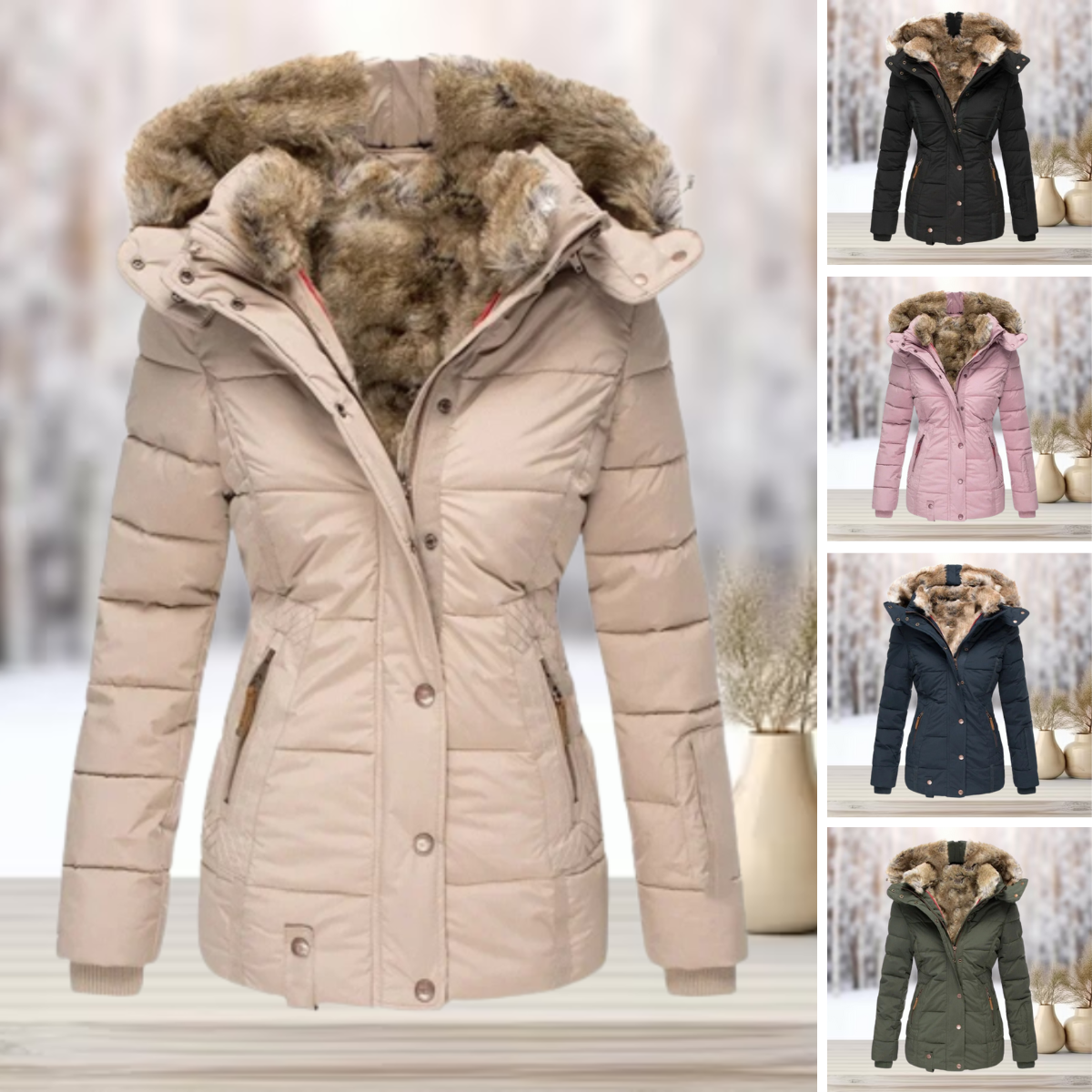 Eleanor Down Winter Parka Jacket - Water-Repellent