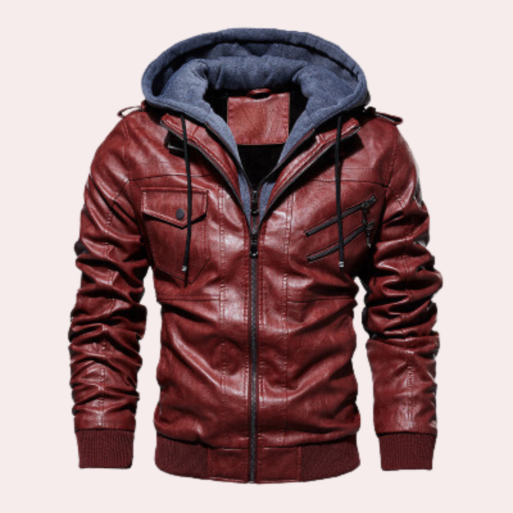 Men's Jacket with Hood – Structured Fit – Padded Lining – Zipper Pockets