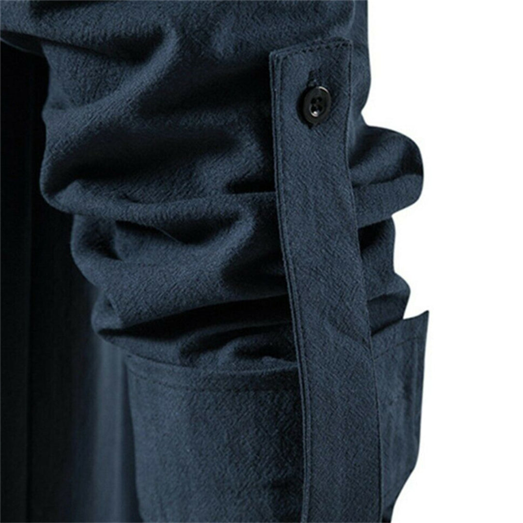 Men's Shirt – Long Sleeve with Lace Details – Mandarin Collar – Relaxed Fit