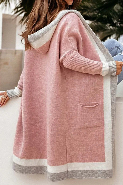 Women's Cardigan - Long Open Front - Soft Knitted Comfort - With Practical Pockets
