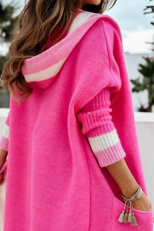 Women's Cardigan - Long Open Front - Soft Knitted Comfort - With Practical Pockets