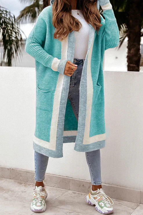Women's Cardigan - Long Open Front - Soft Knitted Comfort - With Practical Pockets