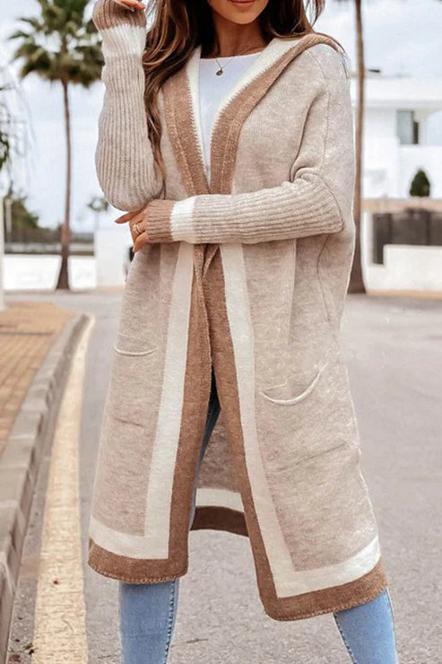 Women's Cardigan - Long Open Front - Soft Knitted Comfort - With Practical Pockets