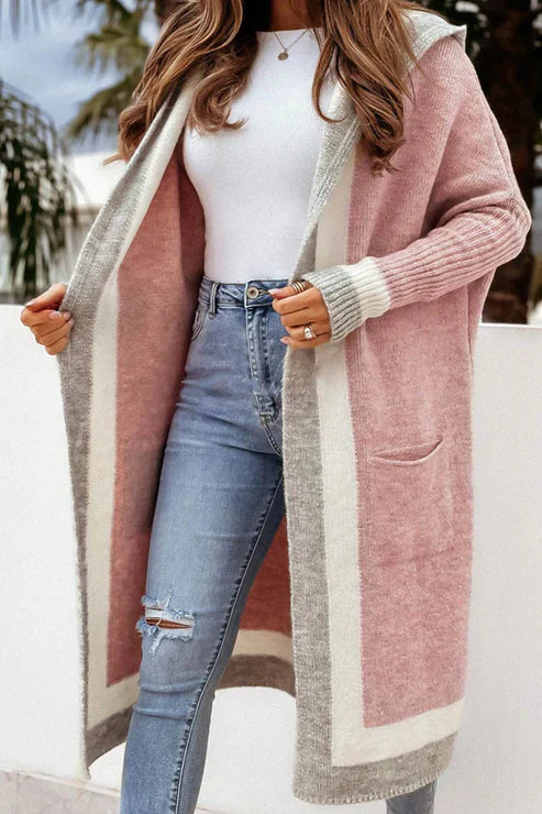 Women's Cardigan - Long Open Front - Soft Knitted Comfort - With Practical Pockets
