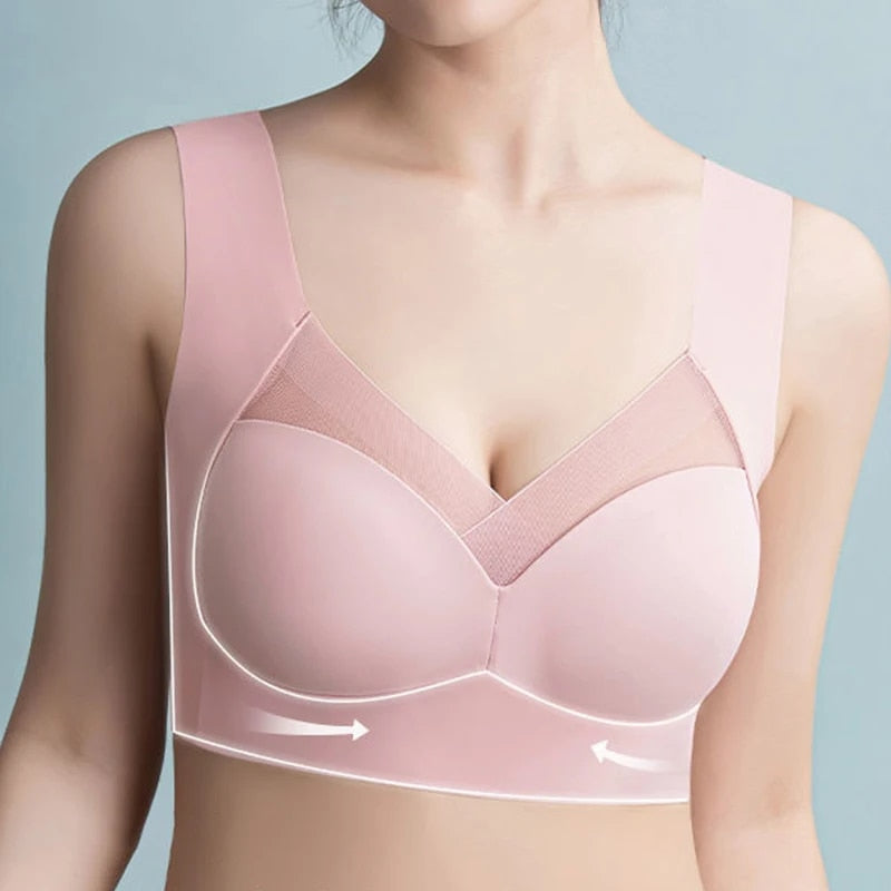 Women's Bra – Seamless Fit – Breathable Material – Full Support with Underwire Effect