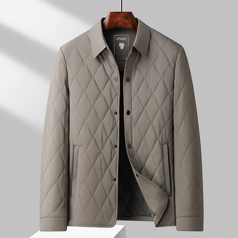 Angelo Quilted Jacket | Straight Fit Button Front Jacket