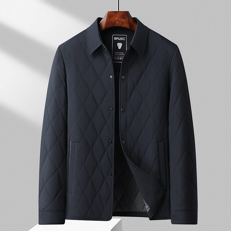 Angelo Quilted Jacket | Straight Fit Button Front Jacket