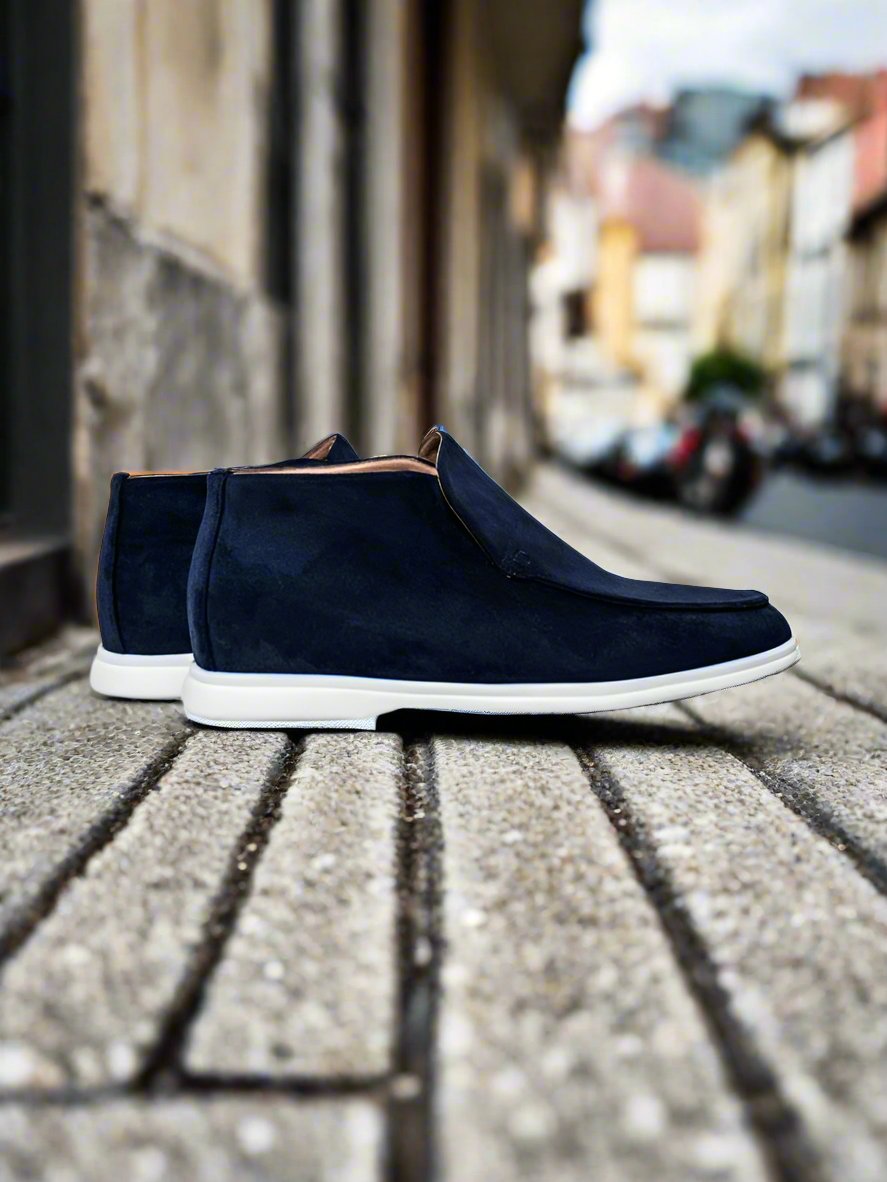 Men's Shoes Chukka Boots – Suede Leather – Slip-on – Comfortable Rubber Sole