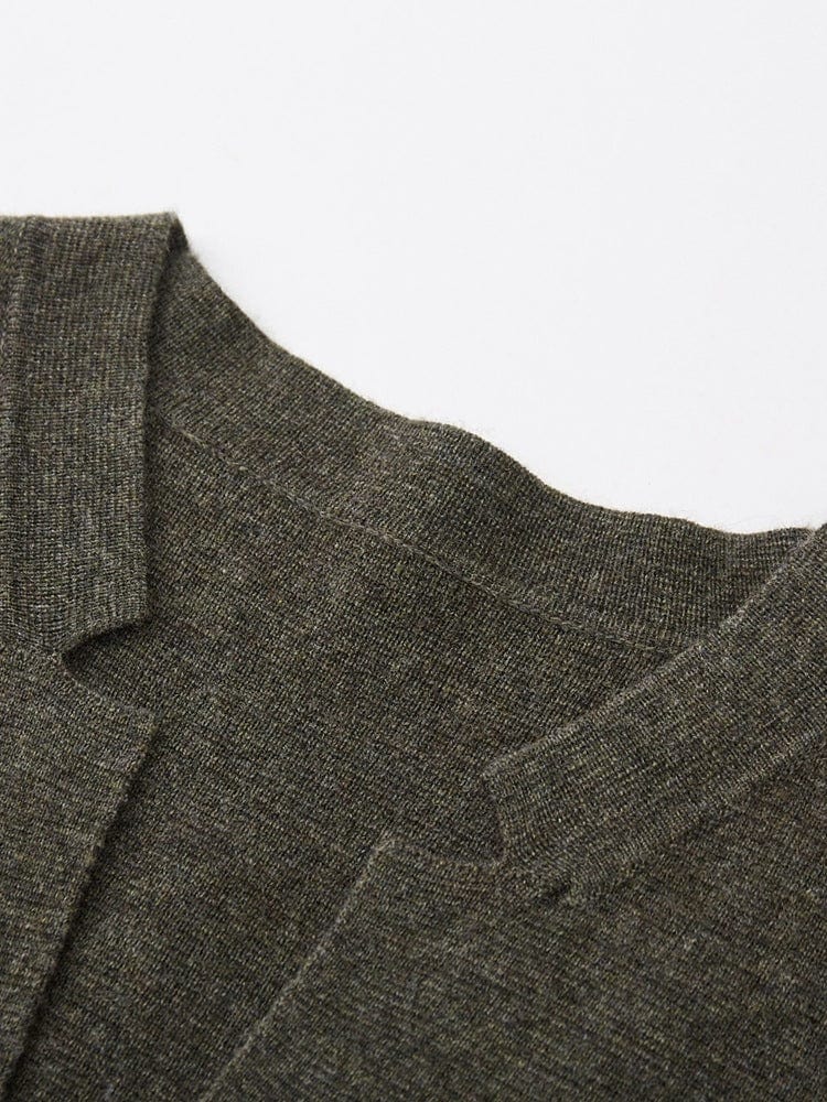 Men's Knitted Jacket - Soft and Comfortable - Button Closure - Regular Fit - Long Sleeved