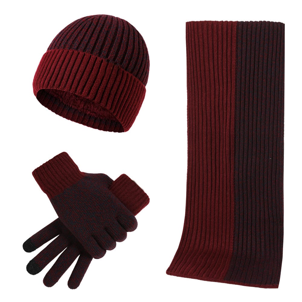 Unisex Strikkelue og Skjerf - Myk og Varm - Ribbestrikket Elastisk Passform