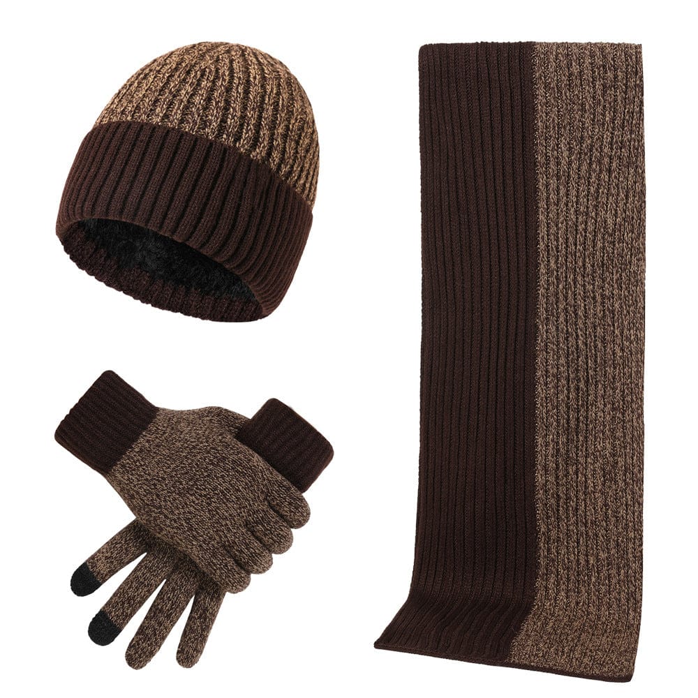 Unisex Strikkelue og Skjerf - Myk og Varm - Ribbestrikket Elastisk Passform