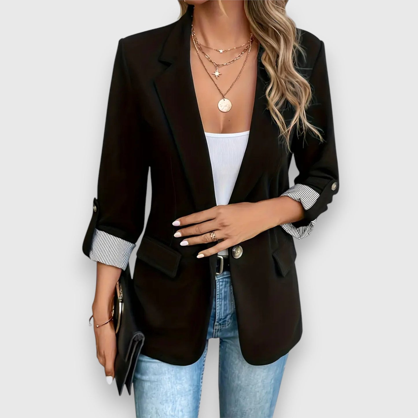 Women's Blazer – Tailored Fit – Single-Breasted – Classic Lapel – Versatile Style