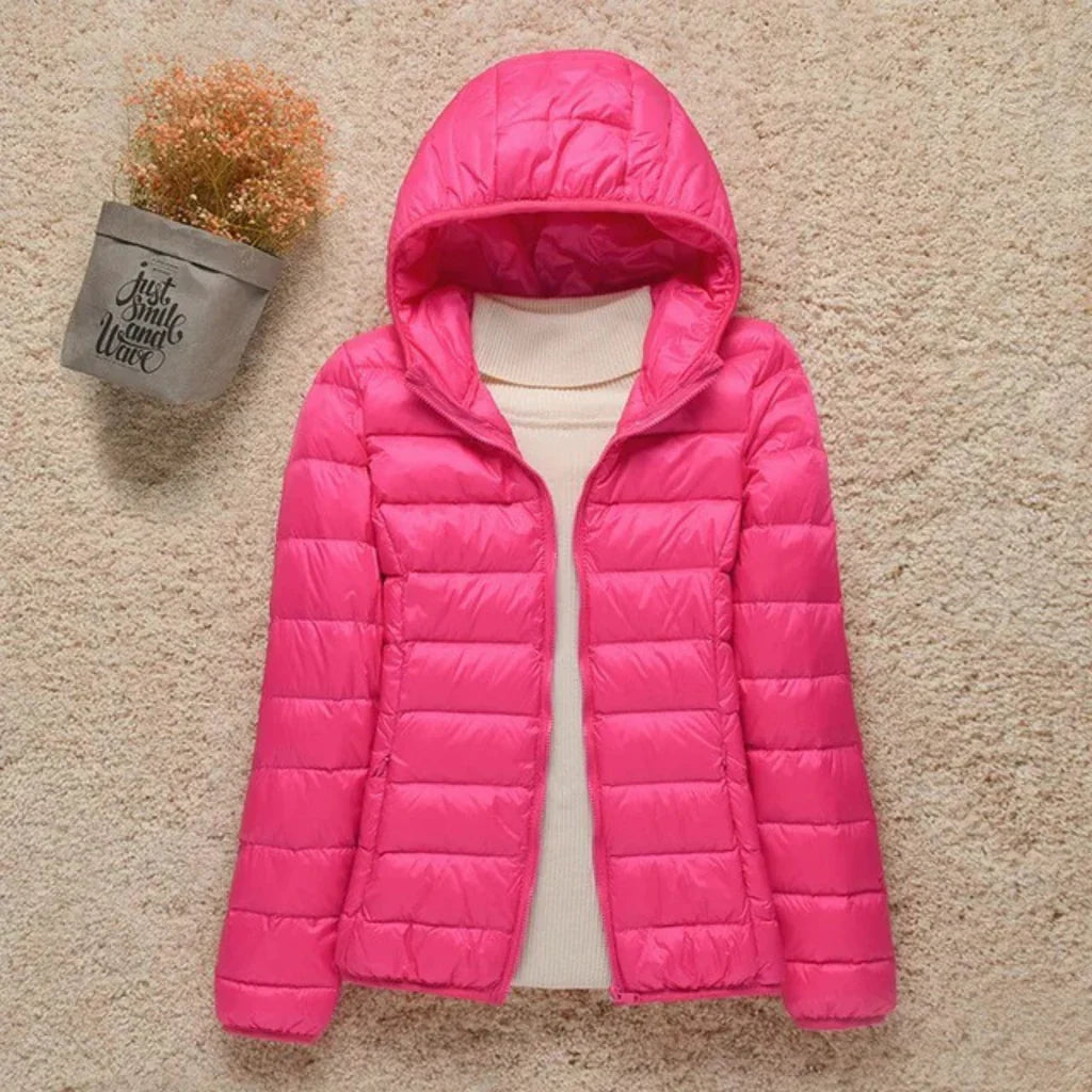 Women's Jacket – Quilted Lightweight Model – Regular Fit – Zipper – High Collar